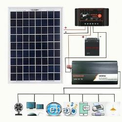 1000W Solar Inverter kit Complete Power Generation 24V Solar Panel System 60A