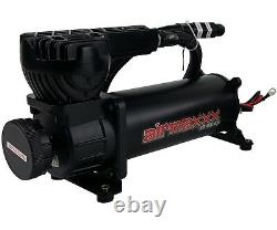 Air Ride Suspension Air Compressor 580 Black 180 psi Off Pressure Switch & Relay