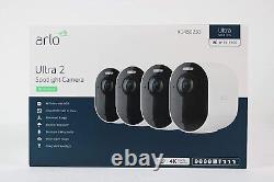 Arlo Ultra 2 Spotlight Camera Wire Free Security System 4 Pack BRAND NEW SEALED