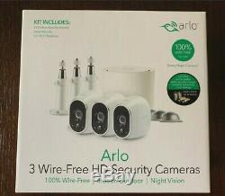Arlo Wireless Security System with 3 HD Camera and Base (VMS3330) NEW SEALED