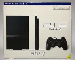 Authentic Sony Playstation 2 New Sealed Unoped Slim Charcoal Black Ps2 Console