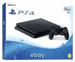 Black Playstation 4 PS4 500GB Slim CONSOLE NEW & SEALED OFFICIAL UK CONSOLE