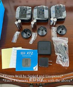 Blink XT2 Wireless 3 Camera System Kit with Sync Mod 1 In/Outdoor 1080p New Sealed