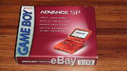 Brand New! Factory Sealed! Nintendo Game Boy Advance SP Flame Red (SHIPS SAFE!)