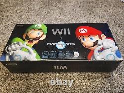 Brand New In Box Nintendo Wii Mario Kart Pack Black Console + Sealed Wii Sports