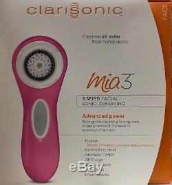 Clarisonic MIA 3 Pink 3 Speed Facial Sonic Cleansing System Sealed in Box