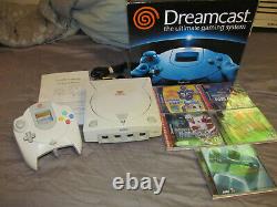 Complete CIB Boxed Sega Dreamcast Console System with 4 NEW Sealed Games REV-1