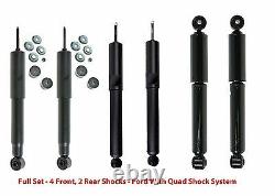 Full Set Quad Shock System- 6 Shocks-4 Front 2 Rear- Fit Bronco, 4WD F100 F150