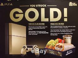 Gold Sony PS4 Bundle Taco Bell Limited Edition Console NEW SEALED