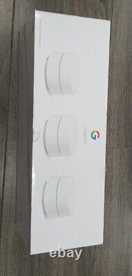 Google Wi-Fi Whole Home Wi-Fi System 3 Pack Snow (GA02434-US) BRAND NEW SEALED
