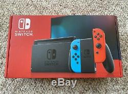 IN HAND Nintendo Switch V2 Neon Red and Blue Joy-Con Console Brand New Sealed