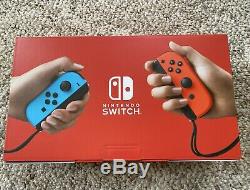IN HAND Nintendo Switch V2 Neon Red and Blue Joy-Con Console Brand New Sealed