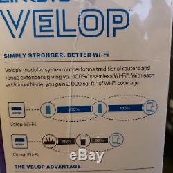 Linksys Velop Mesh WiFi System, Tri-Band, 2-Pack BLACK (AC4400) New Sealed