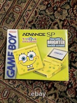 NEW Game Boy Advance SP Limited Edition Spongebob ToysRUs Exclusive SEALED