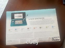NEW Nintendo 3DS Handheld System Aqua Blue Console Factory Sealed