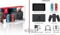 NEW Nintendo Switch 32GB Console with Neon Red/Neon Blue Joy-Con NEW SEALED