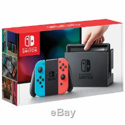 NEW SEALED Nintendo Switch 32GB Gray Console with Neon Red and Neon Blue Joy-Con