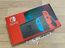 NEW SEALED Nintendo Switch Console Neon Blue & Red Joy-Con 32GB IN HAND