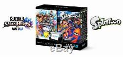 NEW SEALED Nintendo Wii U Smash Splatoon Deluxe Set 32GB Black BUNDLE