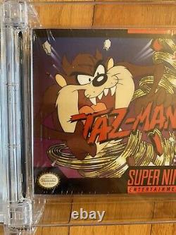 NEW SEALED Taz-Mania Super Nintendo Entertainment System SNES WATA 8.5 A+ READ