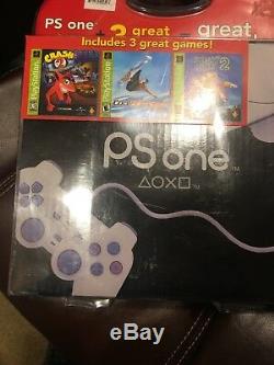 NEW Sealed Sony PSOne Console with 3 Games Blister Pack Bundle PS1 Crash Bandicoot