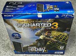 NEW Sealed Sony PlayStation 3 PS3 250GB Console Black CECH-4001B Uncharted 3