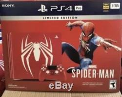 NEW Sealed Sony PlayStation 4 PS4 Pro 1TB Limited Edition Spider-Man Console