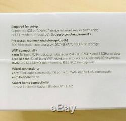 NEW Sealed eero Home WiFi System 1 Base and 2 Beacons M010301