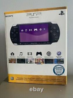 NEW Sony PSP 3000 64MB Piano Black Handheld System. UNOPENED FACTORY SEALED BOX