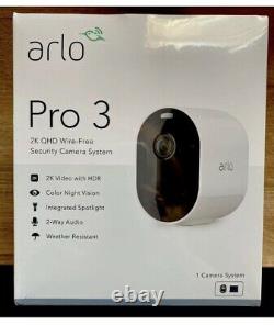 NEWithSEALED Arlo Pro 3 2K QHD Wire-Free Security Camera System