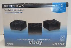 Netgear Nighthawk Dual-Band WiFi 6 AX1500 Mesh System, MK6W-100NAS NEW SEALED