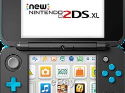 New Nintendo 2DS XL Black & Turquoise Console New & Sealed Fast Shipping