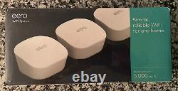 New Sealed EERO Mesh WiFi Router System 3rd Gen 5,000 sq ft. Coverage 3 Pack