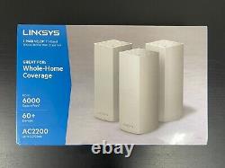 New & Sealed Linksys 3 Pack Velop Tri-Band Whole Home (Wi-Fi 5) System AC2200