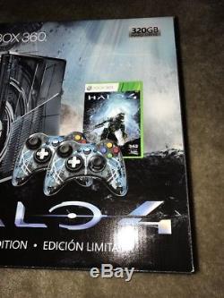 New Sealed Microsoft Xbox 360 S Halo 4 Limited Edition 320GB Blue Console