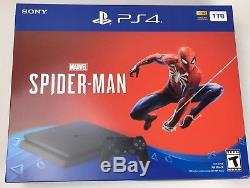 New Sealed Sony PlayStation 4 PS4 Slim 1TB Spider-Man Console Bundle