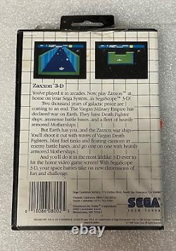 New Sealed Zaxxon 3-D Sega Scope Master System, 1988, Action/Shooter Game