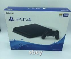 New Sony PlayStation 4 Slim 1TB Console Jet Black IN HAND (Factory Sealed?)