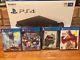 New Sony PlayStation 4 Slim 1TB Jet Black Console with 4 sealed new games