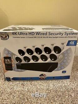 Night Owl 4K 10 Camera Wired 2 TB DVR Security System. New Sealed