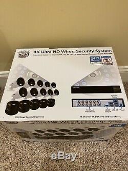 Night Owl 4K 10 Camera Wired 2 TB DVR Security System. New Sealed