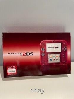 Nintendo 2DS SYSTEM Console Crystal Red BRAND NEW FACTORY SEALED RARE! GRAIL