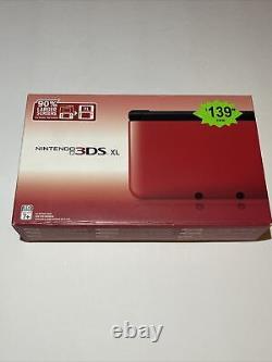 Nintendo 3DS XL Red/Black Original Console NEW SEALED FREE SHIPPING