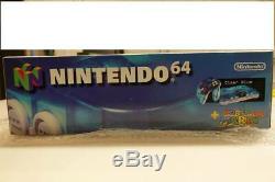 Nintendo 64 Ice Blue Console BRAND NEW AND SEALED! Minty and Crisp