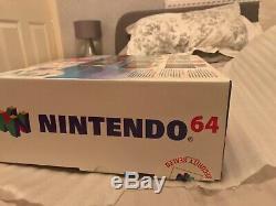 Nintendo 64 N64 Console Clear Blue FACTORY SEALED + Super Mario 64 Uk Pal RARE