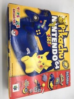 Nintendo 64 Pikachu Pokemon Blue Yellow Console Limited Edition New SEALED Rare