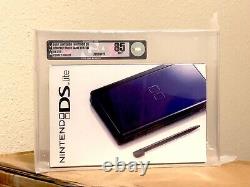Nintendo DS Lite Console Cobalt Blue/Black VGA Graded 85 NM+ Factory Sealed New