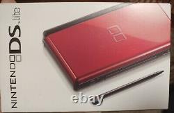 Nintendo DS Lite Crimson Red/Black Handheld System SEALED BRAND NEW