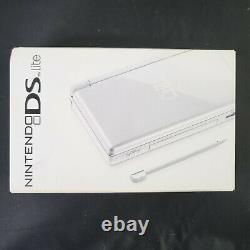 Nintendo DS Lite Polar White Handheld System New Factory Sealed Plus Games Case