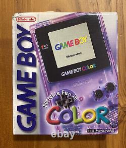 Nintendo GameBoy Game Boy Color Console Atomic Purple FACTORY SEALED NEW
